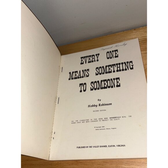 Every One Means Something To Someone By Hobby Robinson Paperback Book 1970's - Picture 7 of 12
